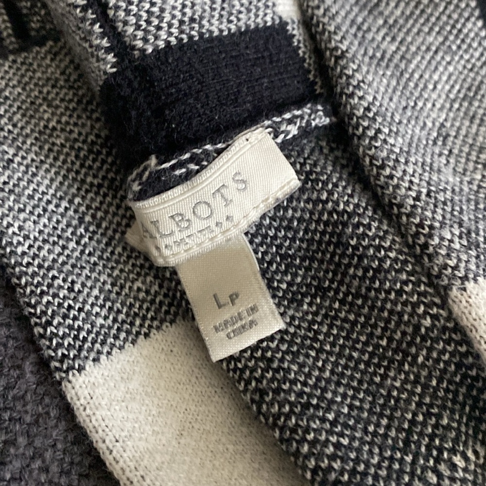 Talbots Checked Open Front Cardigan - Picture 8 of 8